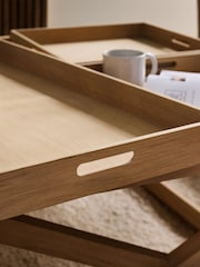 Natural Butler Oak Tray Coffee Table - Image 5 of 11