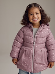 Pink Shower Resistant Foil Skirted Coat (6mths-7yrs) - Image 1 of 12