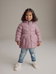 Pink Shower Resistant Foil Skirted Coat (6mths-7yrs) - Image 2 of 12