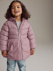 Pink Shower Resistant Foil Skirted Coat (6mths-7yrs) - Image 5 of 12