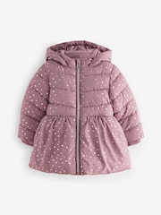 Pink Shower Resistant Foil Skirted Coat (6mths-7yrs) - Image 7 of 12