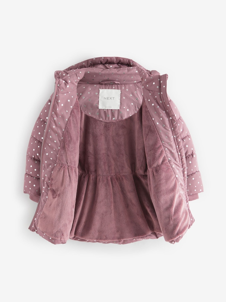 Pink Shower Resistant Foil Skirted Coat (6mths-7yrs) - Image 9 of 12