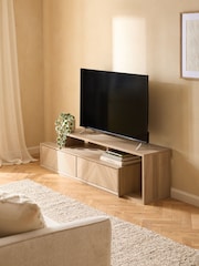Light Natural Hayford Oak Effect TV Unit - Image 1 of 11