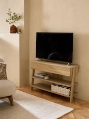 Natural Craft Oak Effect TV Unit - Image 1 of 11