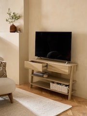 Natural Craft Oak Effect TV Unit - Image 3 of 11