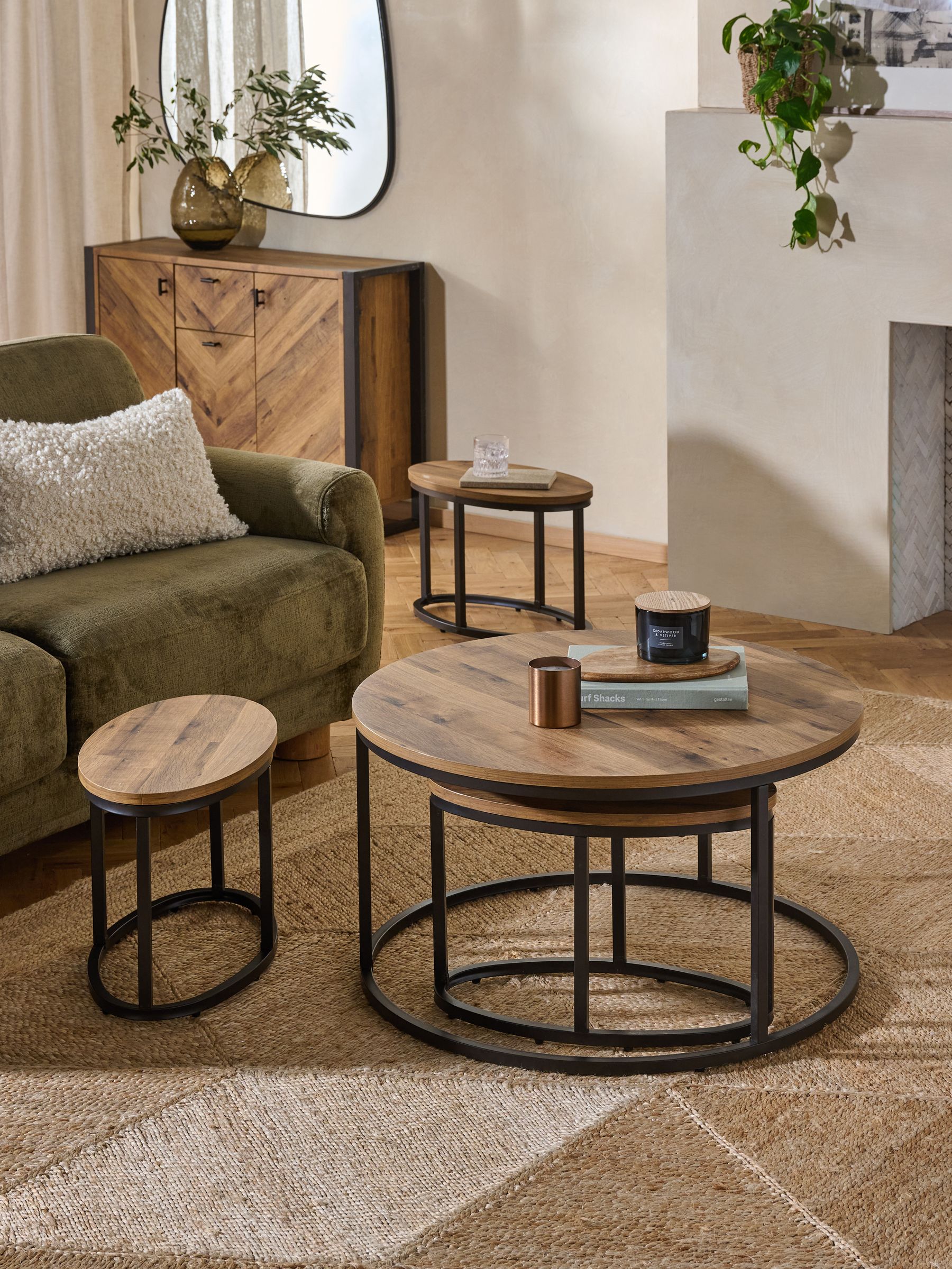 Buy Dark Bronx Nest of 4 Coffee Table from the Next UK online shop