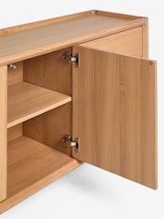 Natural Sutton Oak and Oak Veneer Large Sideboard - Image 10 of 11