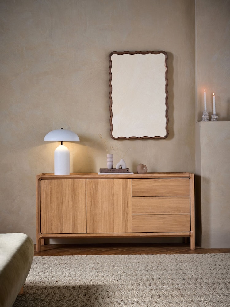 Natural Sutton Oak and Oak Veneer Large Sideboard - Image 2 of 11