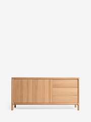 Natural Sutton Oak and Oak Veneer Large Sideboard - Image 4 of 11