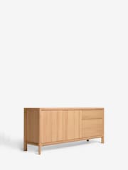 Natural Sutton Oak and Oak Veneer Large Sideboard - Image 5 of 11