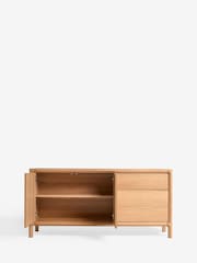 Natural Sutton Oak and Oak Veneer Large Sideboard - Image 6 of 11