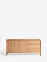 Natural Sutton Oak and Oak Veneer Large Sideboard - Image 7 of 11