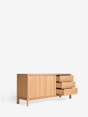 Natural Sutton Oak and Oak Veneer Large Sideboard - Image 8 of 11