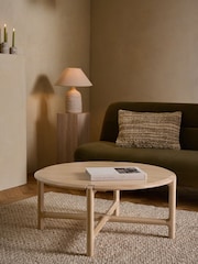 Natural Sutton Oak and Oak Veneer Coffee Table - Image 1 of 7