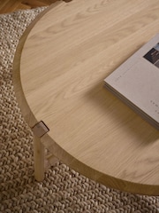 Natural Sutton Oak and Oak Veneer Coffee Table - Image 2 of 7