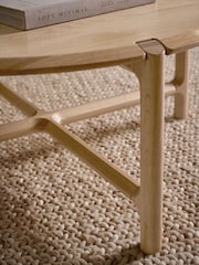 Natural Sutton Oak and Oak Veneer Coffee Table - Image 3 of 7