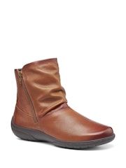 Hotter Brown Wide Fit Whisper Zip Boots - Image 2 of 4