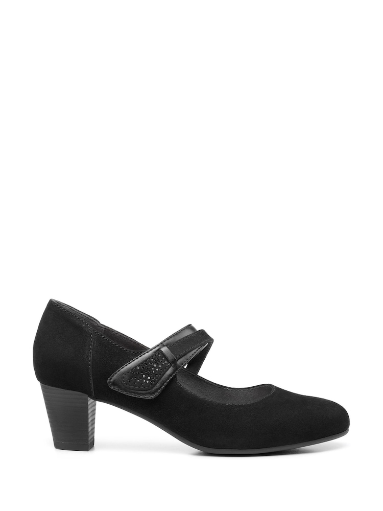 Hotter Black Samba Touch-Fastening Regular Fit Shoes - Image 1 of 3