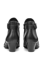 Hotter Black Wide Fit Addison Zip Fastening Boots - Image 3 of 4