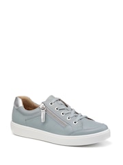 Hotter Light Blue Wide Fit Chase II Lace up / Zip Trainers - Image 2 of 4