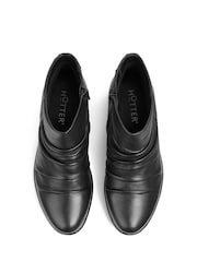 Hotter Black Noelle Zip Fastening Wide Fit Boots - Image 4 of 4
