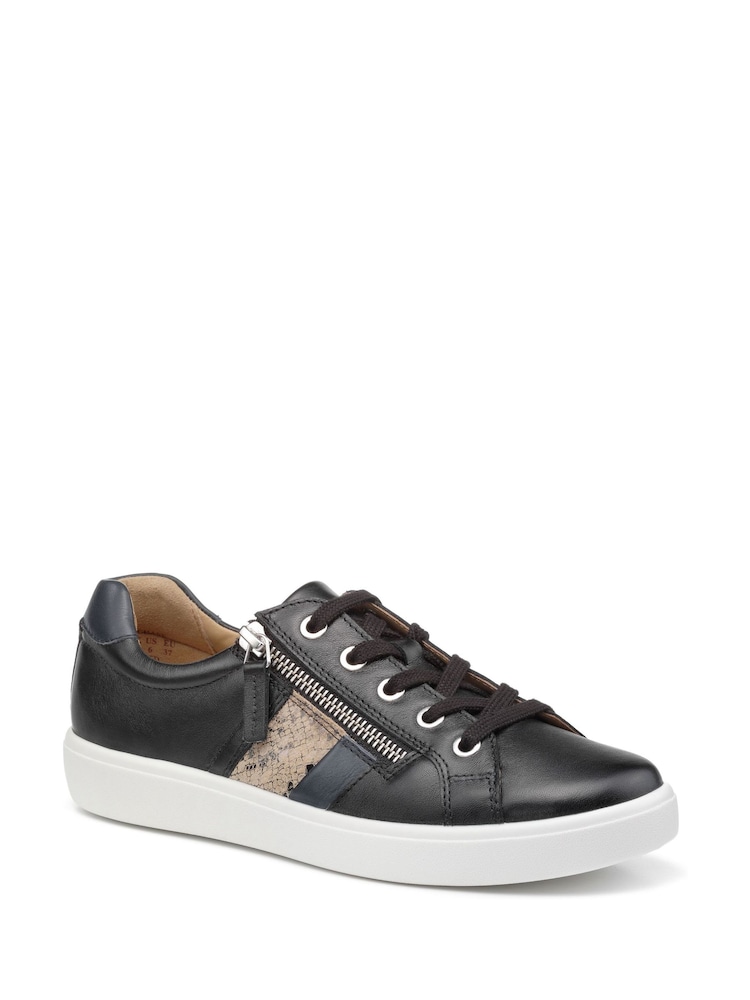 Hotter Black Standard Fit Chase II Lace up / Zip Trainers - Image 2 of 4