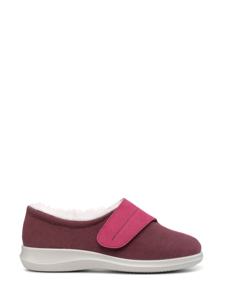 Hotter Red Wrap Touch Fastening Slippers - Image 1 of 4