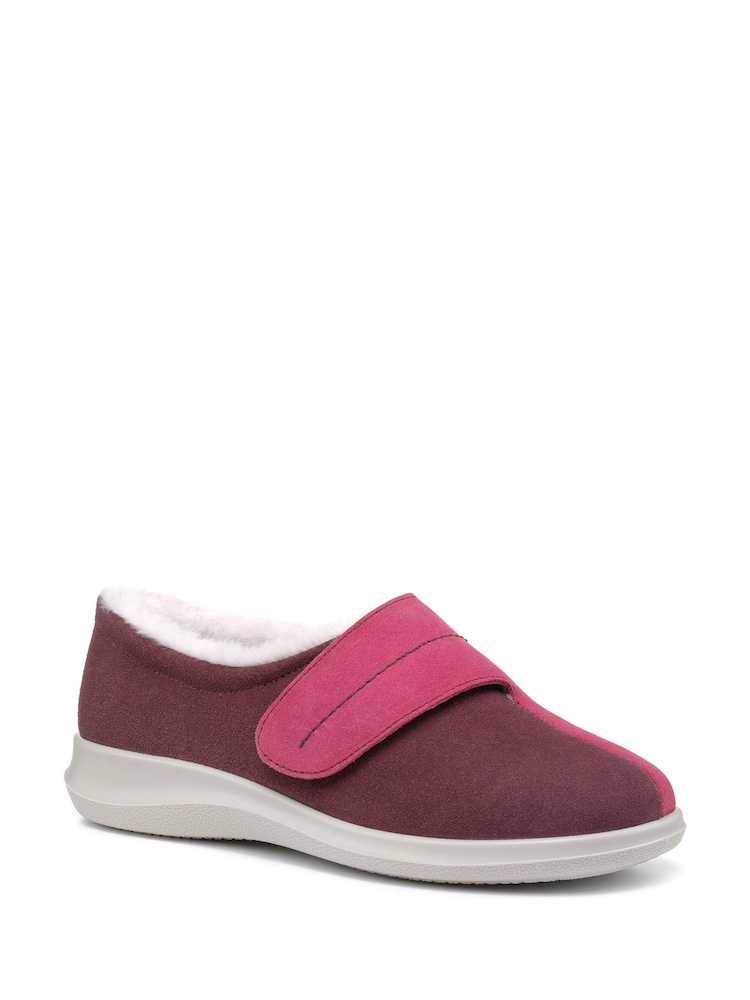 Hotter Red Wrap Touch Fastening Slippers - Image 2 of 4
