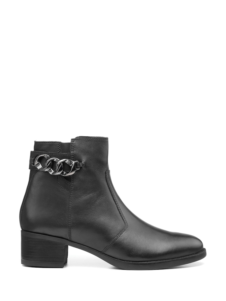 Hotter Black Alondra Zip Fastening Regular Fit Boots - Image 1 of 4