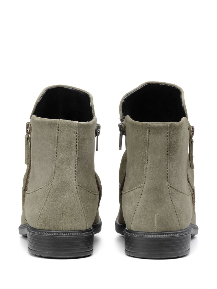 Hotter Green Chester II Zip Fastening Regular Fit Boots - Image 3 of 4