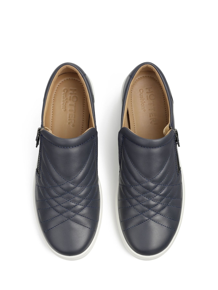 Hotter Blue Wide Fit Poppy Slip-On Zip Shoes - Image 4 of 4 Hotter Blue Wide Fit Poppy Slip-On Zip Shoes - Image 4 of 4