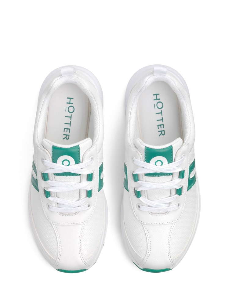 Hotter White Regular Fit Pace Lace-Up Shoes - Image 4 of 4