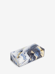 Navy Marble Effect Glass Jewellery Box - Image 4 of 4