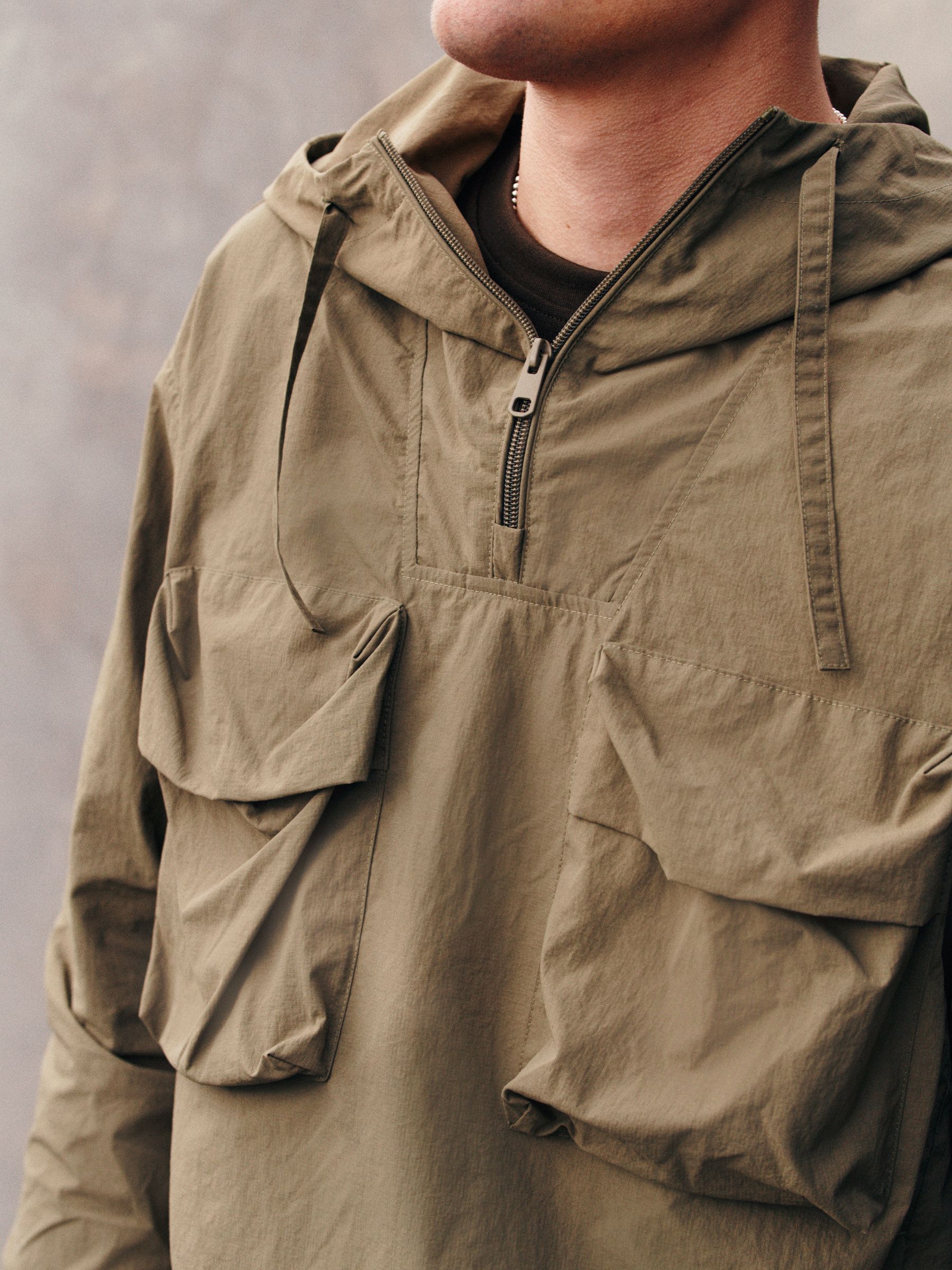 Buy Khaki Green EDIT Overhead Quarter Zip Jacket with Bellowed Pockets from  Next Luxembourg