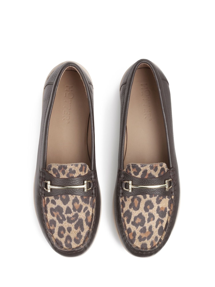 Hotter Brown Wide Fit Pier Slip-On Shoes - Image 4 of 4