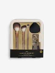 Gold Makeup Brush and Sponge Set with Nude Makeup Bag - Image 4 of 4