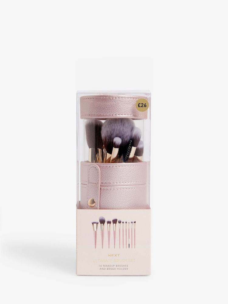 10 Piece Makeup Brush Set and Travel Case - Image 3 of 3 10 Piece Makeup Brush Set and Travel Case - Image 3 of 3