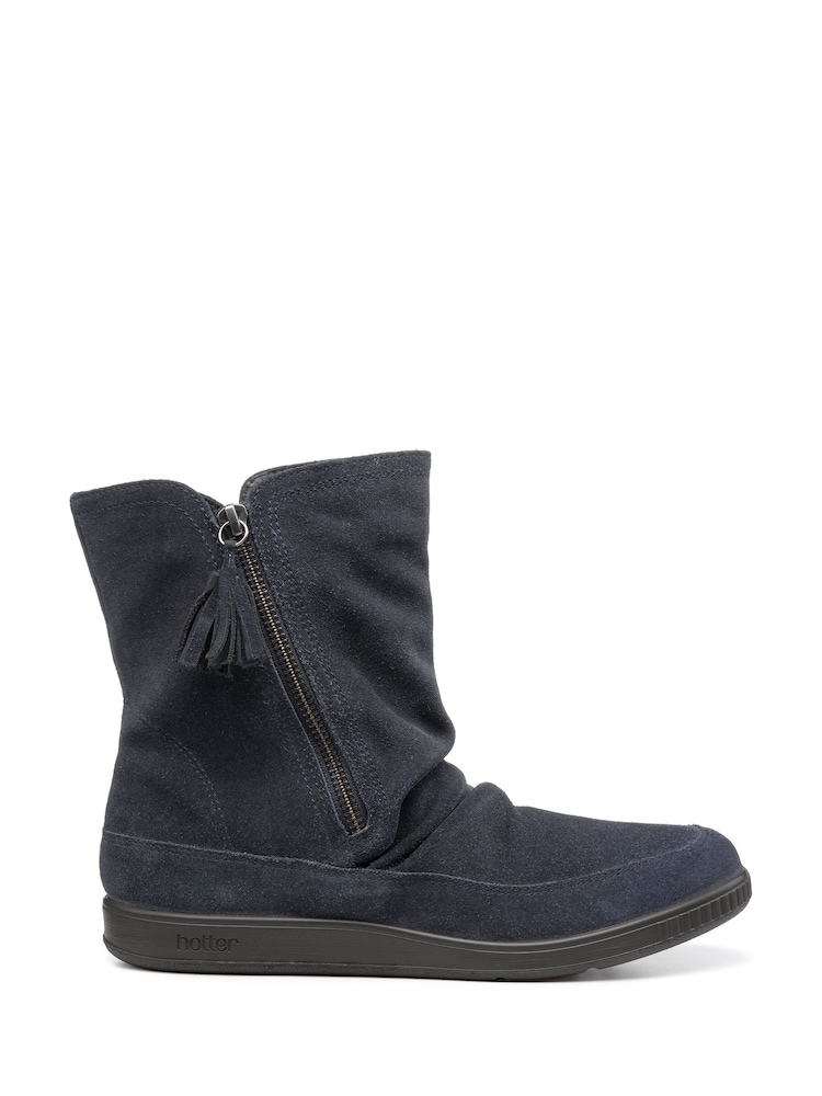 Hotter Blue Regular Fit Pixie III Zip Fastening Boots - Image 1 of 4