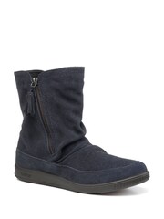 Hotter Blue Regular Fit Pixie III Zip Fastening Boots - Image 2 of 4
