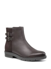Hotter Brown Regular Fit Faye Zip Fastening Boots - Image 2 of 2