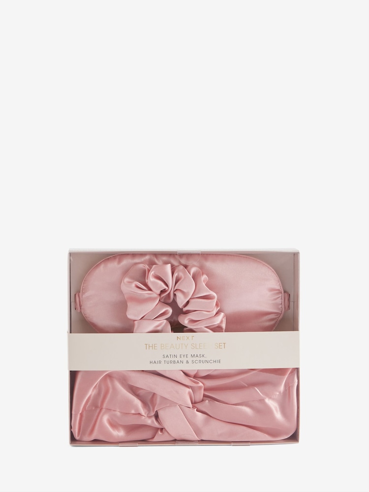 Satin Eye Mask, Sleep Turban And Scrunchie Gift Set - Image 3 of 3