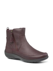 Hotter Red Vail Zip Fastening Wide Fit Boots - Image 1 of 4