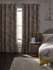 Pink Emporium Floral Eyelet Blackout/Thermal Curtains - Image 4 of 9
