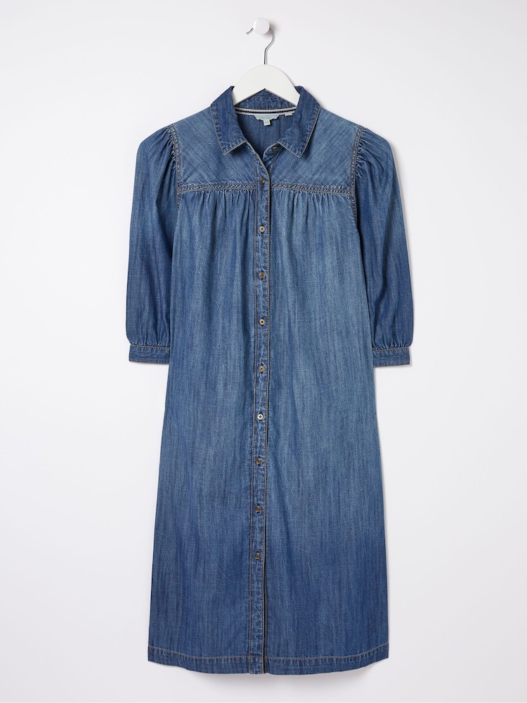FatFace Blue Clara Denim Dress - Image 6 of 6 FatFace Blue Clara Denim Dress - Image 6 of 6