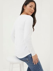 FatFace Bree White Long Sleeve T-Shirt - Image 2 of 4