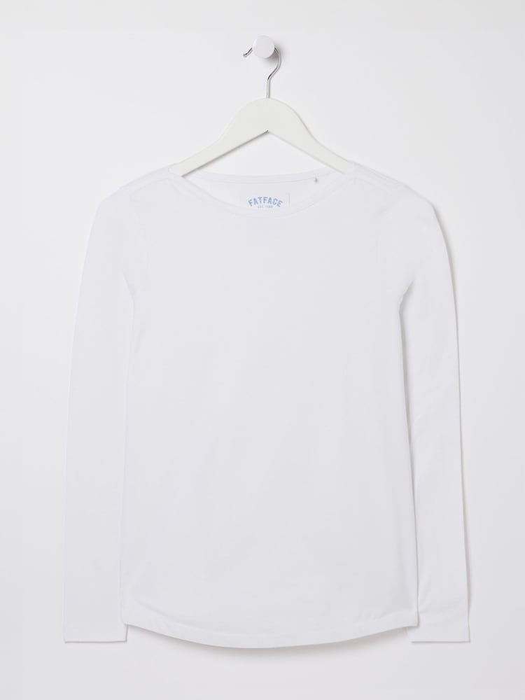 FatFace Bree White Long Sleeve T-Shirt - Image 4 of 4