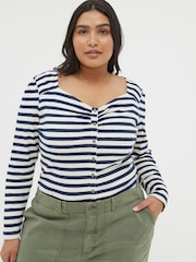 FatFace Blue Carly Stripe Top - Image 3 of 5