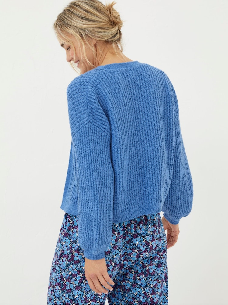 FatFace Anna Blue Cardigan - Image 2 of 4 FatFace Anna Blue Cardigan - Image 2 of 4