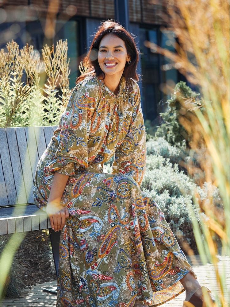 FatFace Green Prairie Paisley Tunic - Image 1 of 6