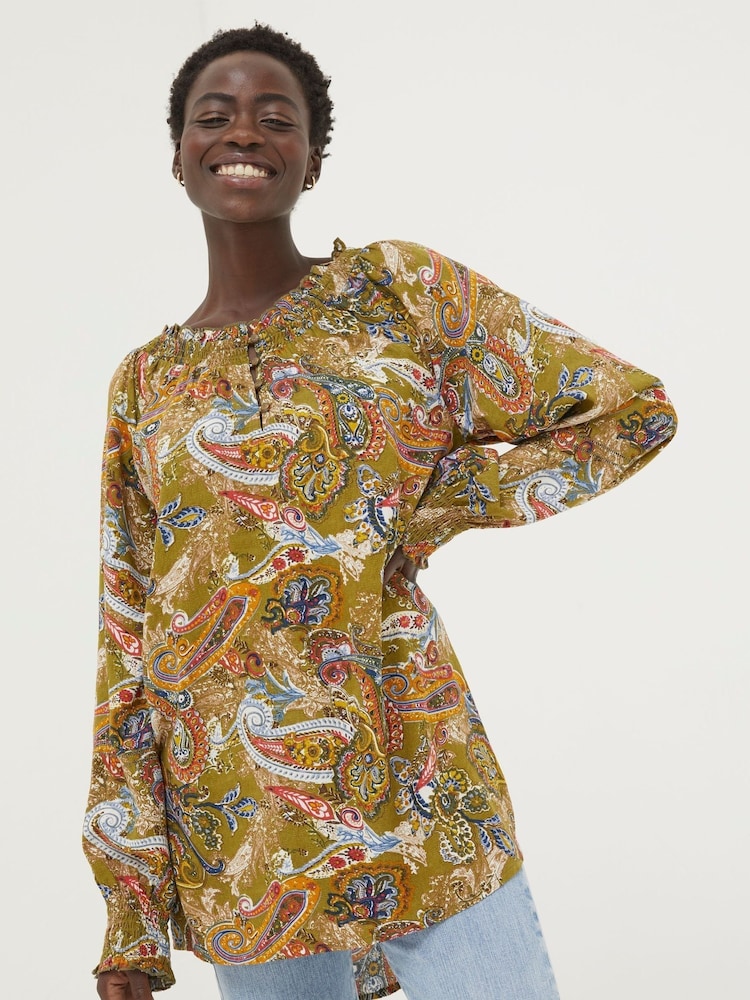 FatFace Green Prairie Paisley Tunic - Image 2 of 6